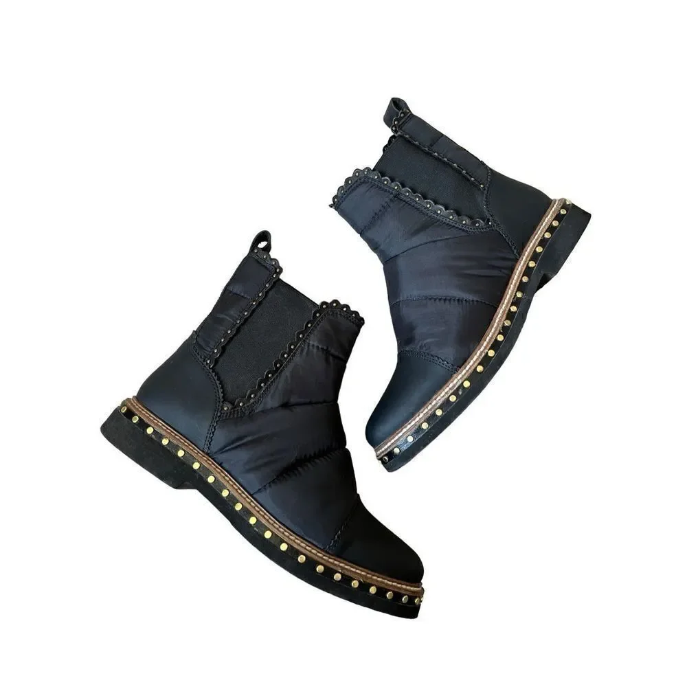 Free People Atlas Puffer Chelsea Boots Black EU 38